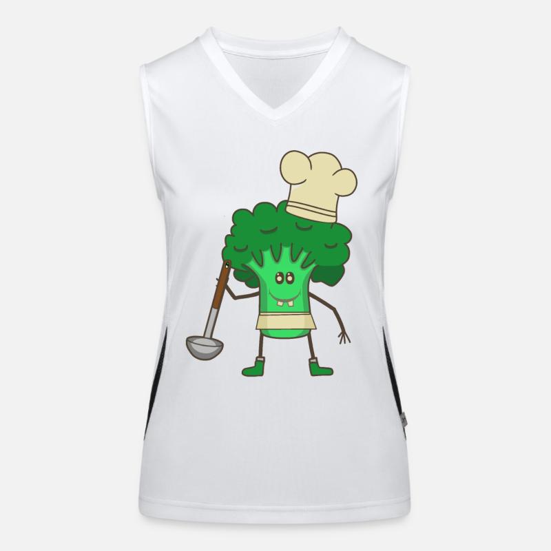 Cuisson du brocoli Soupe aux légumes Cuisson à la louche Débardeur respirant contrasté Femme