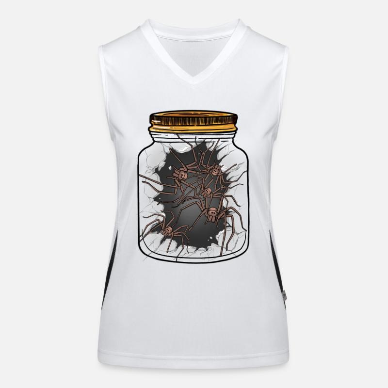 Halloween Spiders Arachnids Spider Phobia Women's Functional Contrast Tank Top