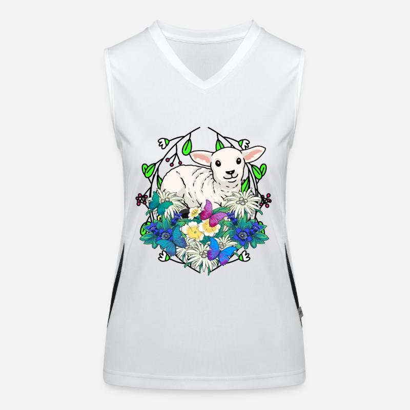 Easter Lamb Lambs Easter Children Child Sheep Women's Functional Contrast Tank Top