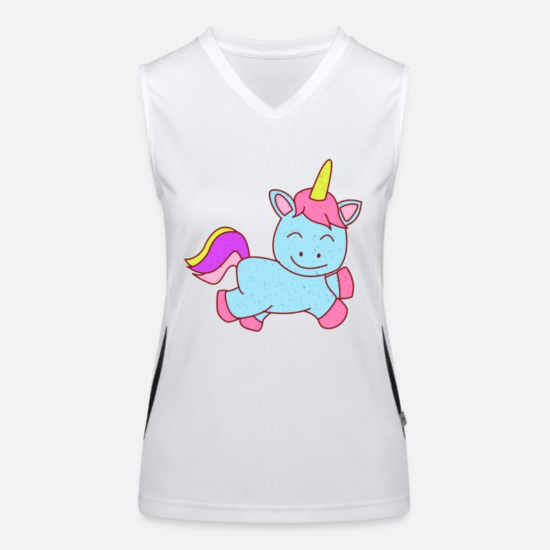 Unicorn drawing Women's Functional Contrast Tank Top