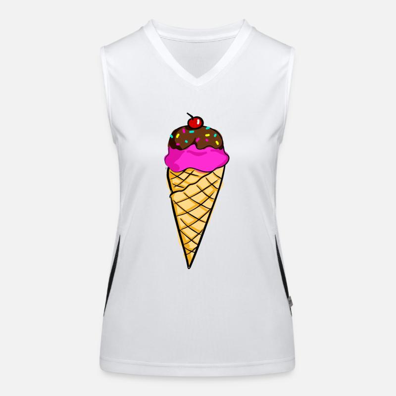 Glace dans un gaufre Débardeur respirant contrasté Femme