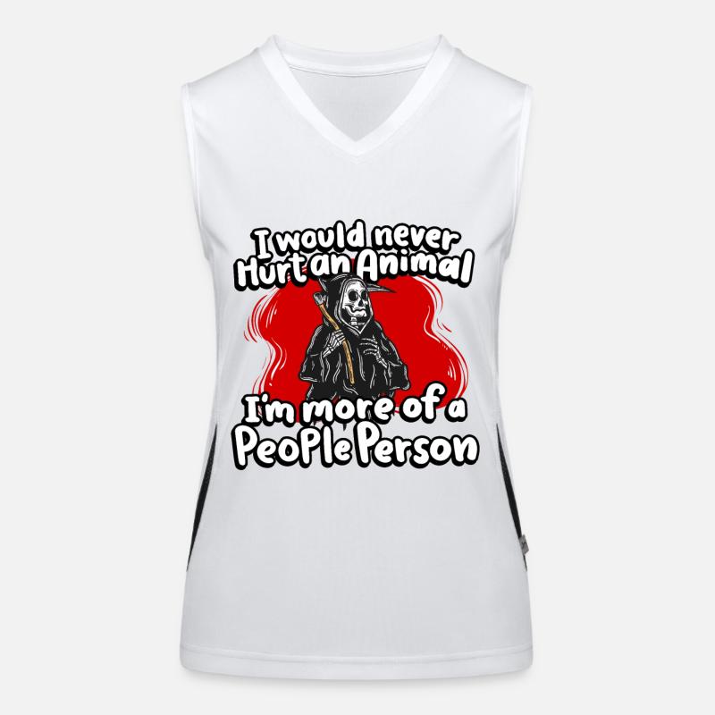 Ich Würde Nie Ein Tier Verletzen, Ich Bin Eher Funktionelles Kontrast-Tank Top für Frauen