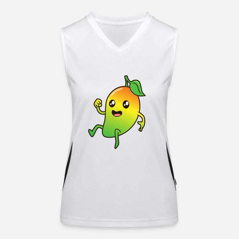 Kawaii Comic Mango Women's Functional Contrast Tank Top
