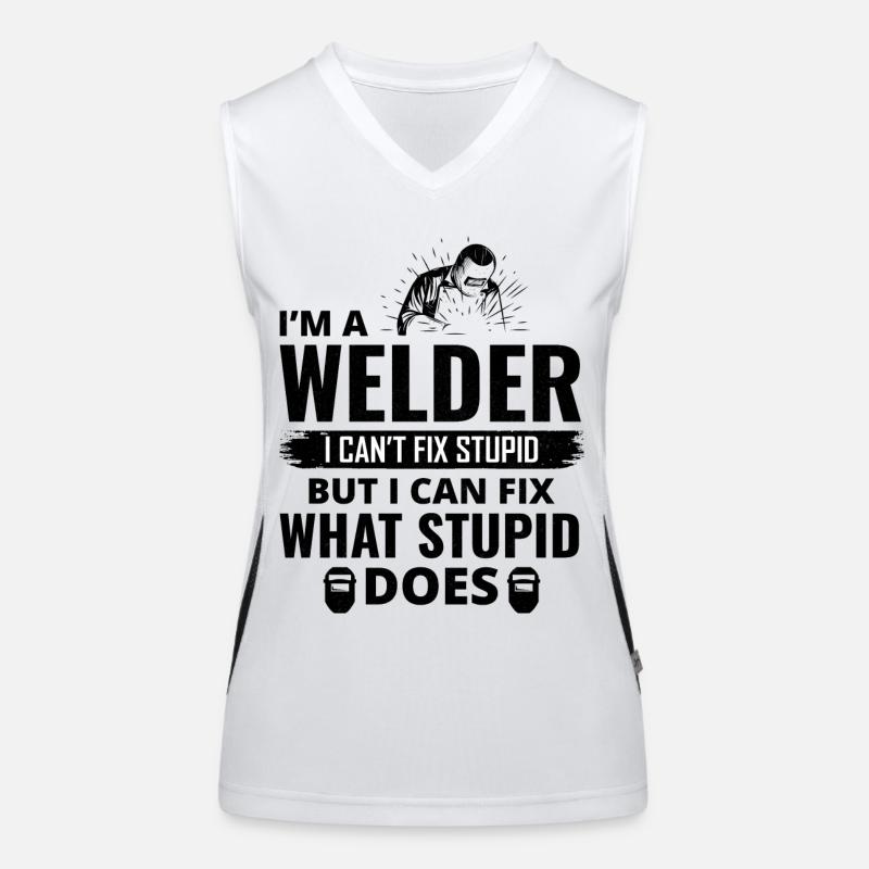 Schweißschweißer Metallbau Eisenarbeiter Funktionelles Kontrast-Tank Top für Frauen