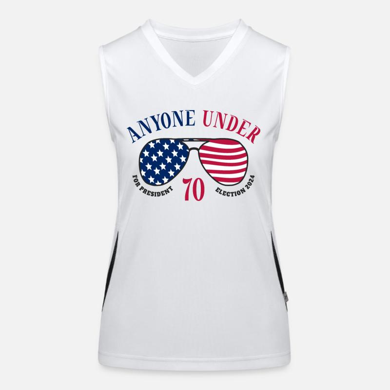 Anyone under 70 for President 2024 Women's Functional Contrast Tank Top