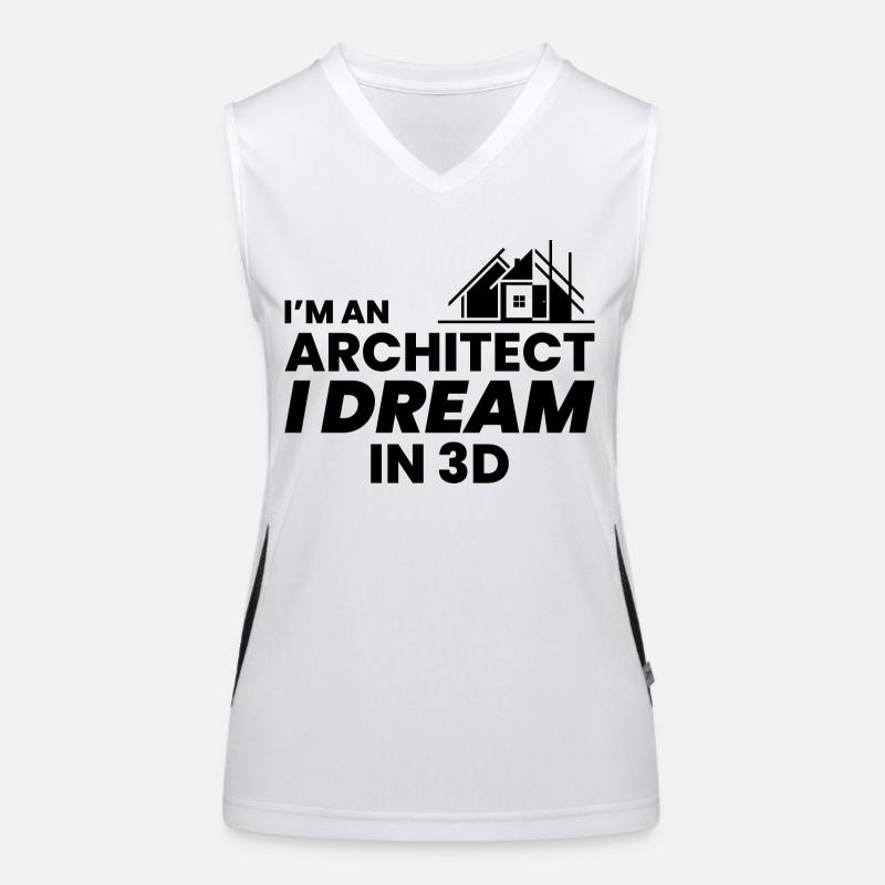 Architecte 3D Rêve Construction Architecture Drôle Débardeur respirant contrasté Femme