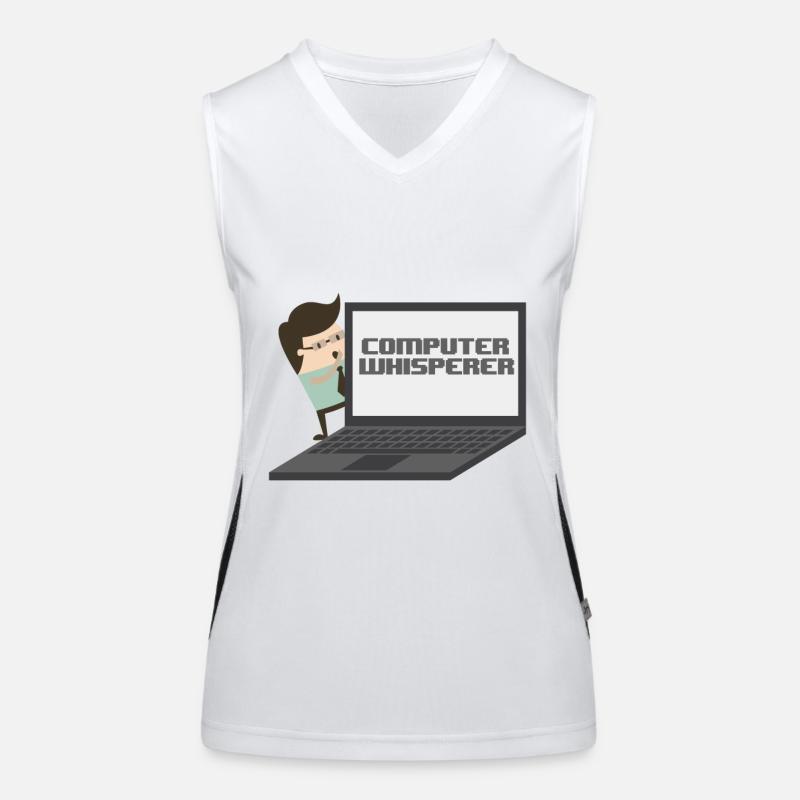 Computer Whisperer - Computer Nerd und Versteher. Funktionelles Kontrast-Tank Top für Frauen