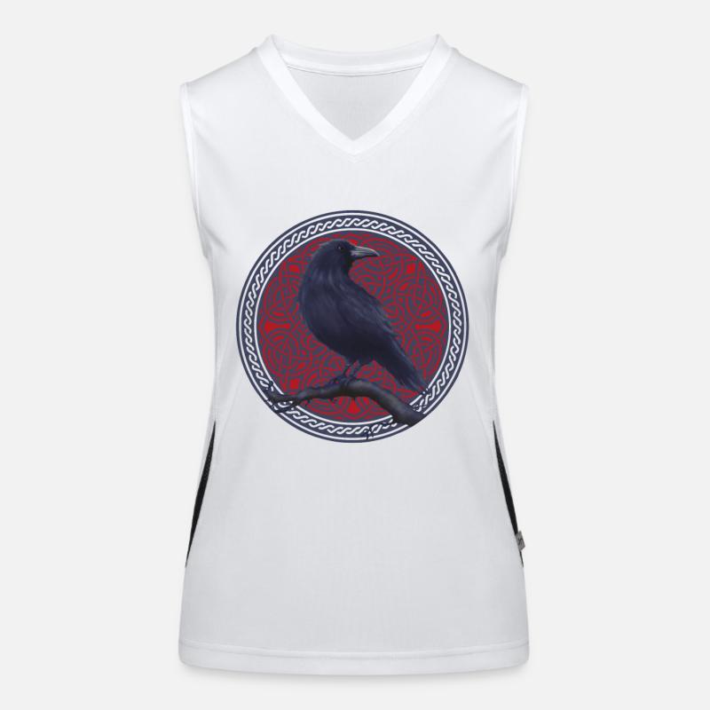 Raven Crow Celtic Celts Women's Functional Contrast Tank Top