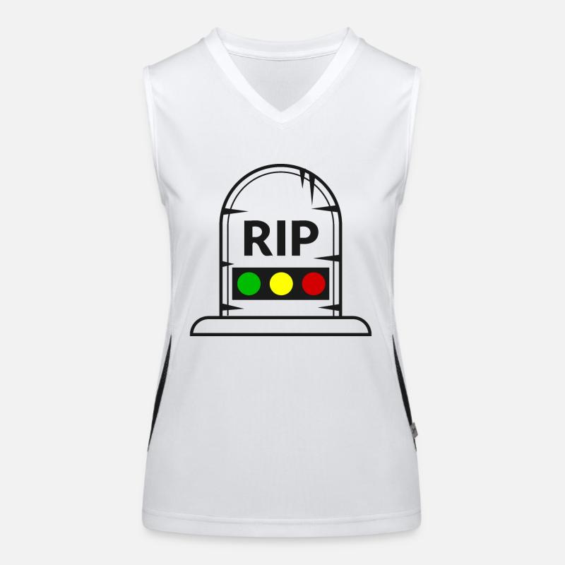 Traffic light Rest in Peace RIP Women's Functional Contrast Tank Top