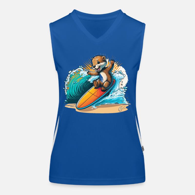 Surfs Up Otter Women's Functional Contrast Tank Top
