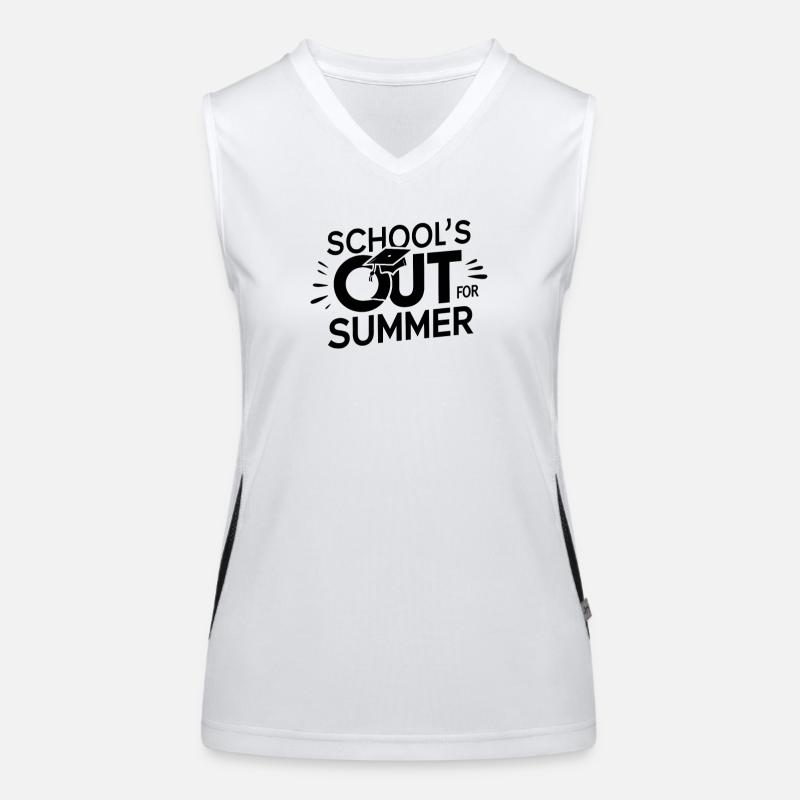 Schulabschluss Schulende School`s Out For Summer Funktionelles Kontrast-Tank Top für Frauen