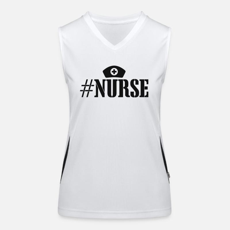 Nurse Krankenschwester Spruch Statement Beruf Funktionelles Kontrast-Tank Top für Frauen