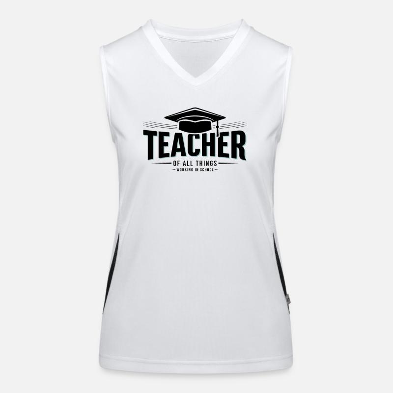 Teacher Lehrer Lehrerin Schule Beruf Funktionelles Kontrast-Tank Top für Frauen