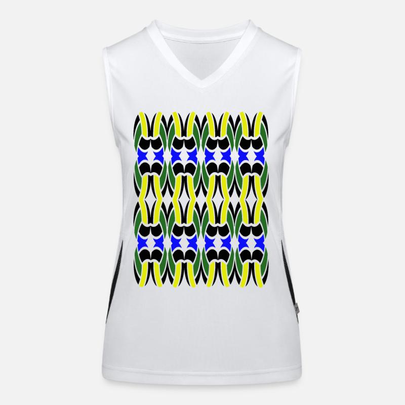 Einzigartiges Multicolor-Design Funktionelles Kontrast-Tank Top für Frauen