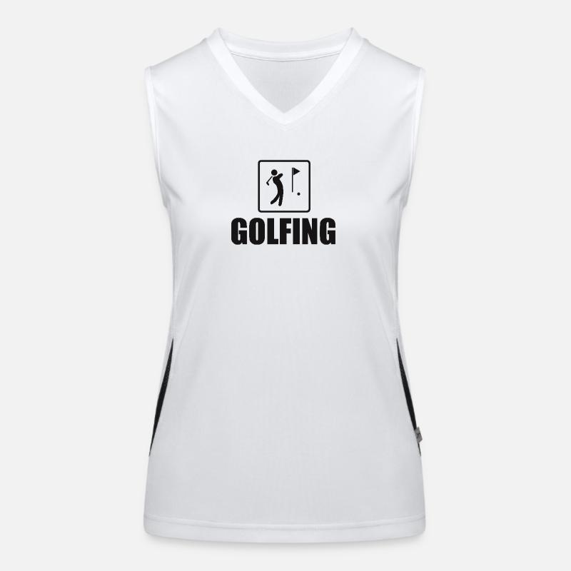 Golfing Golf Spruch Golfspieler Funktionelles Kontrast-Tank Top für Frauen