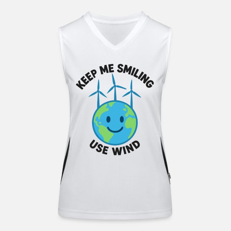 Keep Me Smiling – Use Wind Power Women's Functional Contrast Tank Top