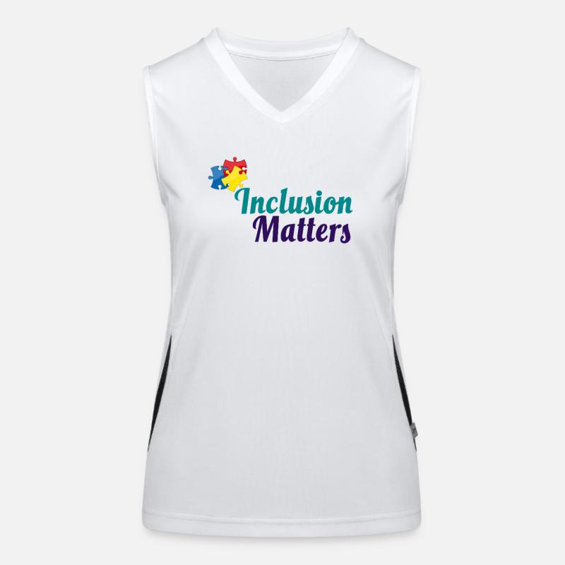 Inclusion Matters Puzzle Women's Functional Contrast Tank Top
