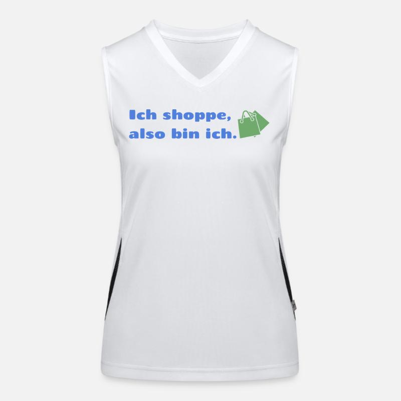 Ich shoppe also bin ich. Funktionelles Kontrast-Tank Top für Frauen