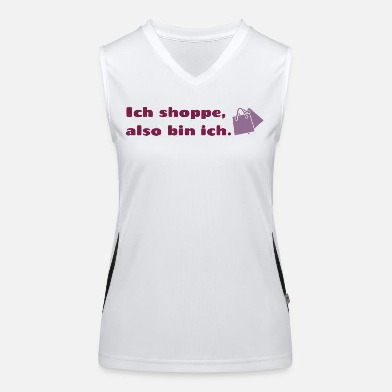 Ich shoppe also bin ich. Funktionelles Kontrast-Tank Top für Frauen