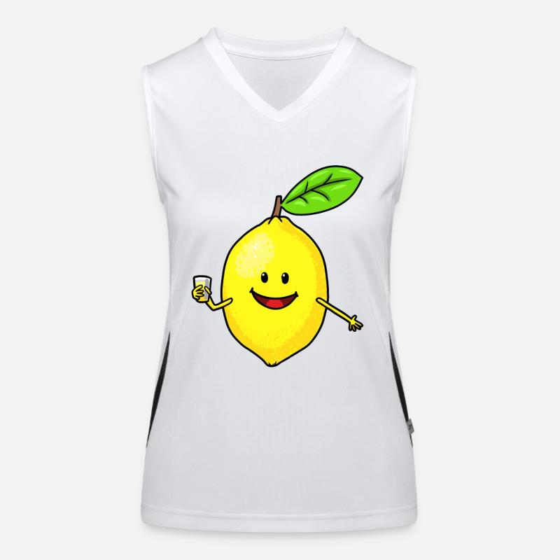 Funny Sour Lemon Healthy Vitamins Winter Time Women's Functional Contrast Tank Top