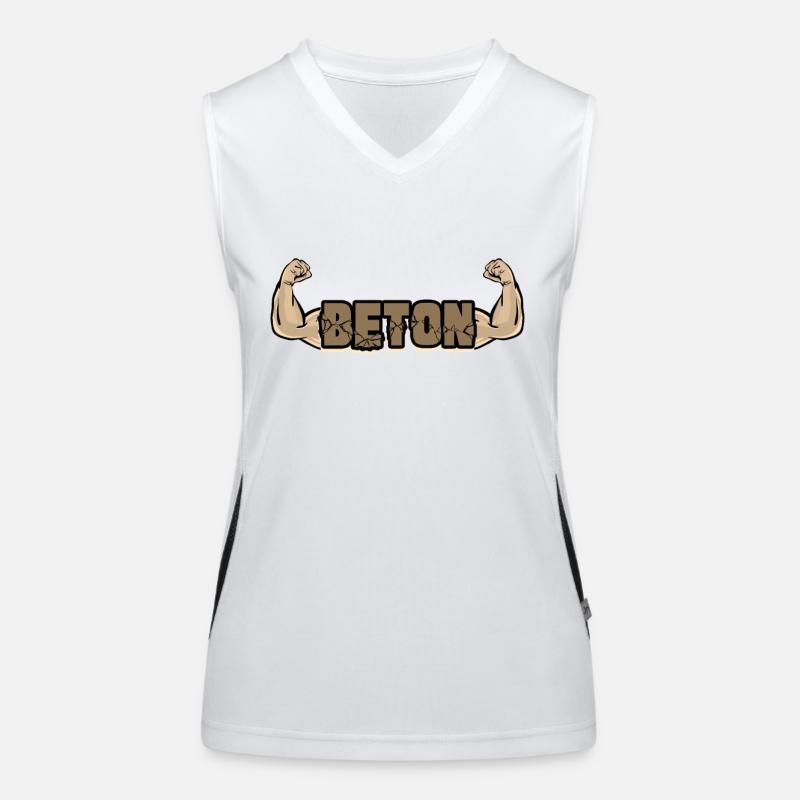 Concrete strength training muscles Women's Functional Contrast Tank Top