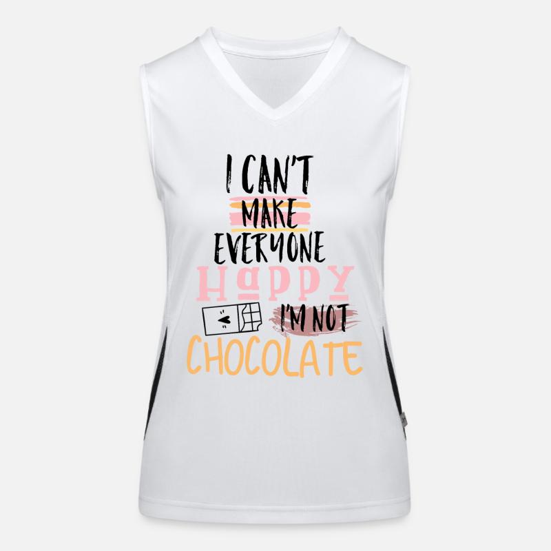 Schokolade Spruch Funktionelles Kontrast-Tank Top für Frauen