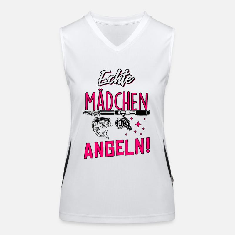 Echte Mädchen Angeln Funktionelles Kontrast-Tank Top für Frauen