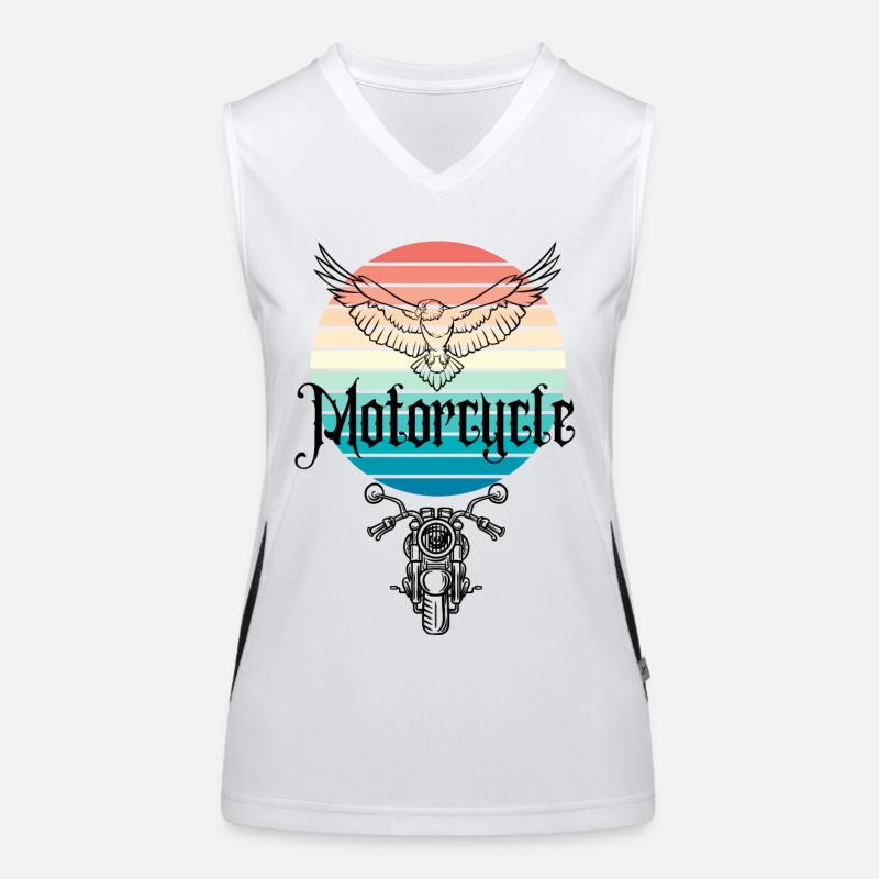 Frei wie ein Vogel : Motorcycle Funktionelles Kontrast-Tank Top für Frauen
