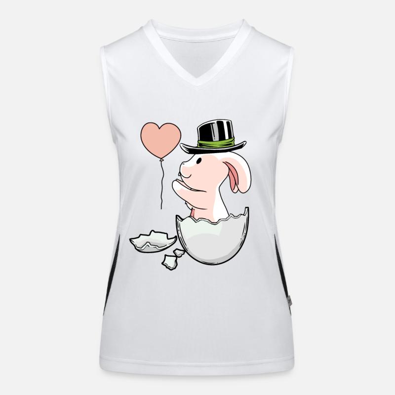 Easter Balloon EggShell Easter Rabbit Women's Functional Contrast Tank Top