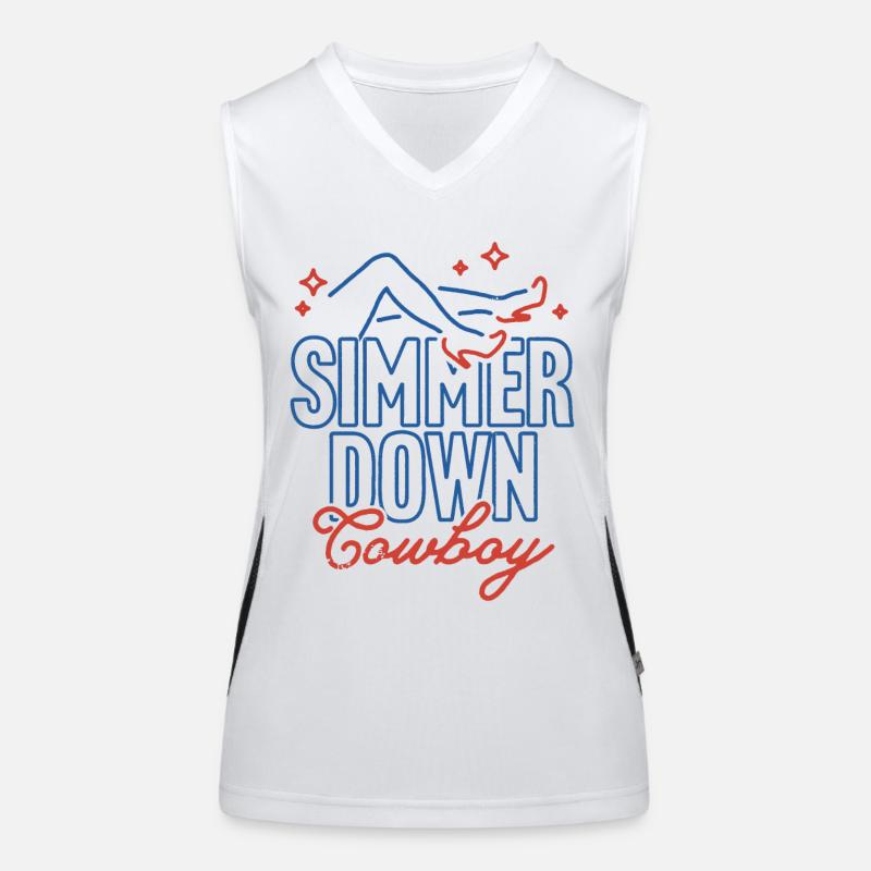 Simmer-Down-Cowboy Funktionelles Kontrast-Tank Top für Frauen