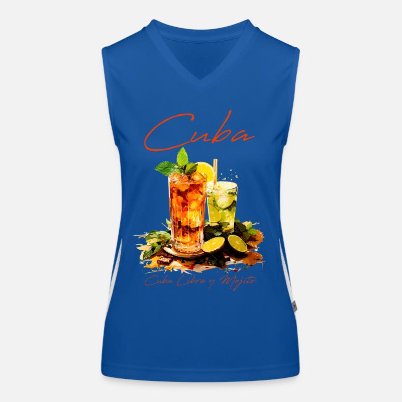 Cuba Mojito und Cuba Libre Funktionelles Kontrast-Tank Top für Frauen