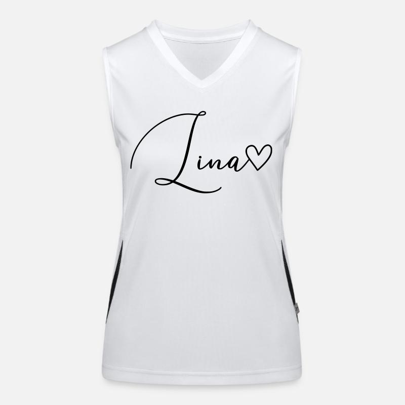 Lina Name Vorname Mädchen Funktionelles Kontrast-Tank Top für Frauen