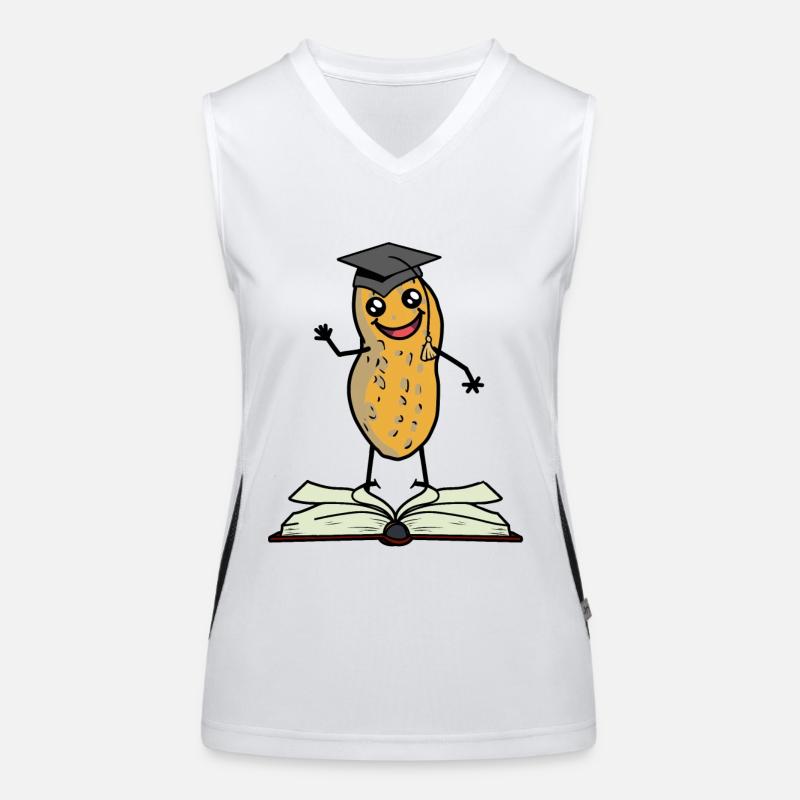Peanut Scholar Student Learning Study High School Women's Functional Contrast Tank Top