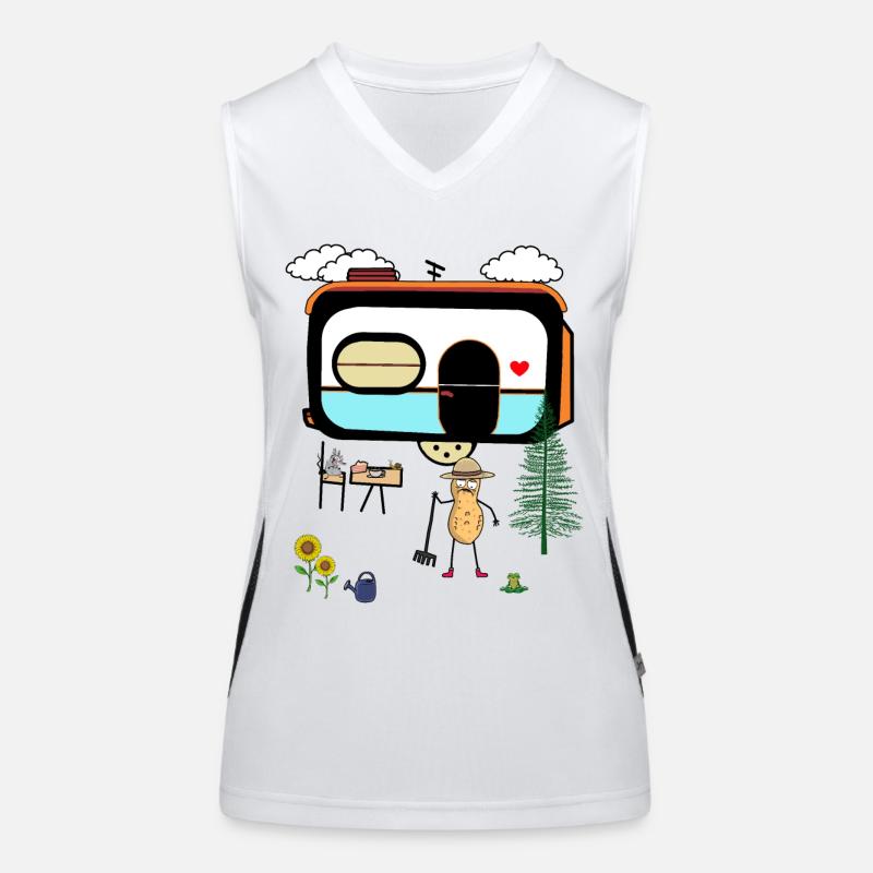cacahuète camping caravane vacances noix Débardeur respirant contrasté Femme