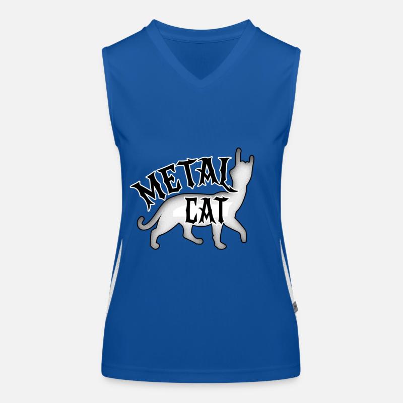 Metal Cat - Rock-Katze Funktionelles Kontrast-Tank Top für Frauen