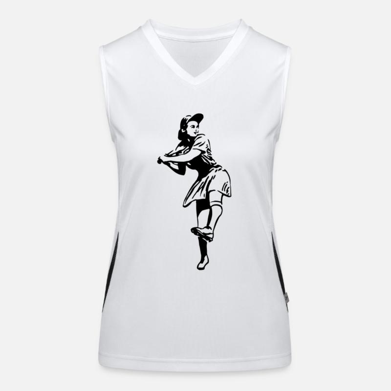 Baseball Funktionelles Kontrast-Tank Top für Frauen