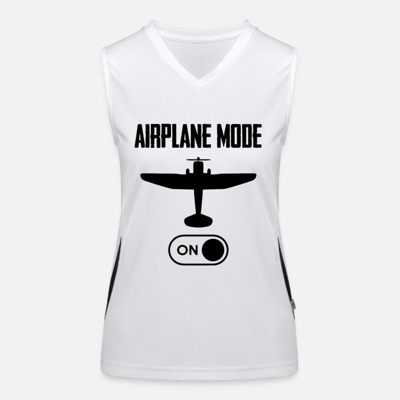 Flugzeug-Modus Funktionelles Kontrast-Tank Top für Frauen