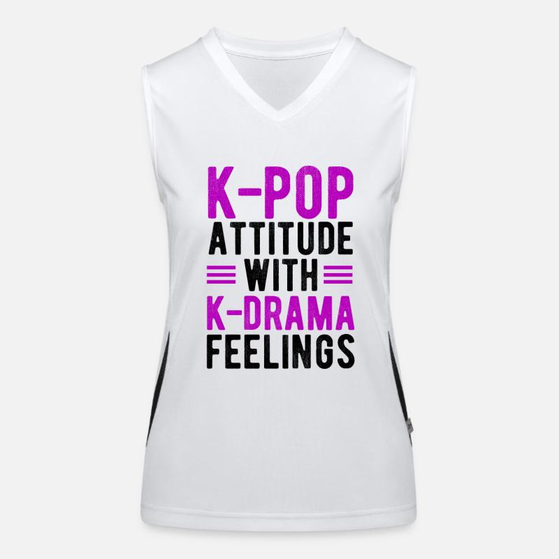 K-POP attitude with K-drama feelings Women's Functional Contrast Tank Top