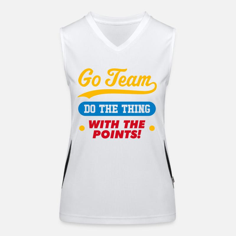 Go Team Do the thing with the points Women's Functional Contrast Tank Top