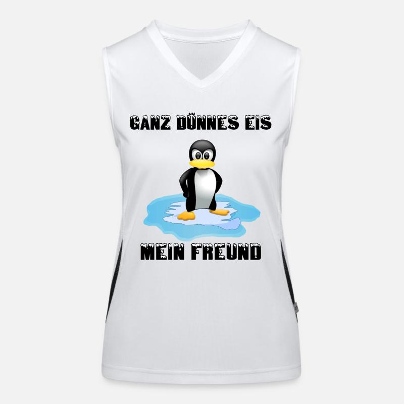 Ganz Dünnes Eis - Mein Freund - Pinguin fun4m3 Funktionelles Kontrast-Tank Top für Frauen