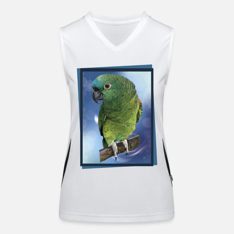 The blue-fronted amazon Women's Functional Contrast Tank Top