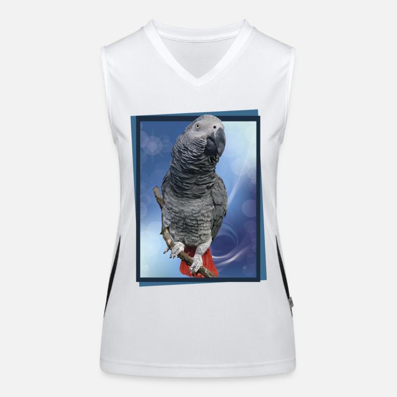 Der graue Papagei Funktionelles Kontrast-Tank Top für Frauen