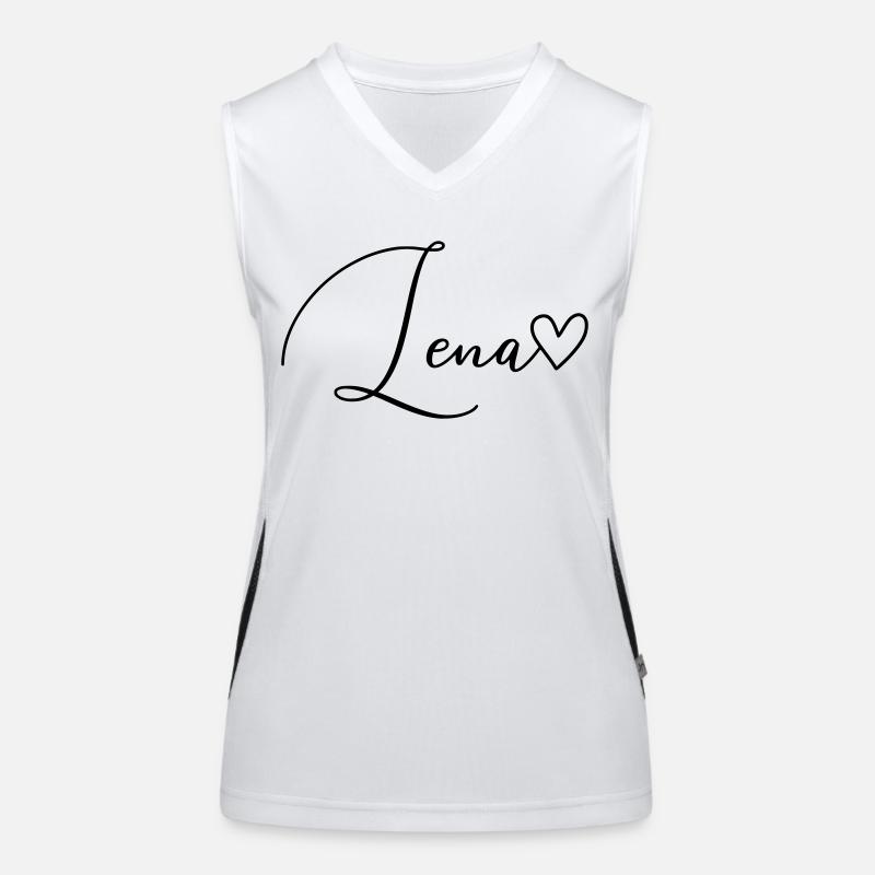 Lena Name Vorname Mädchen Funktionelles Kontrast-Tank Top für Frauen