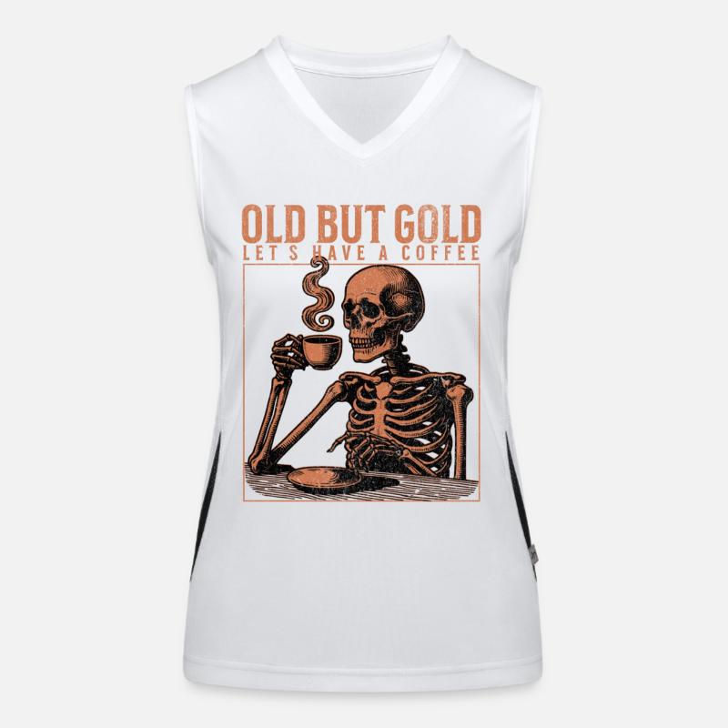 Old but Gold lets have a coffee Funktionelles Kontrast-Tank Top für Frauen