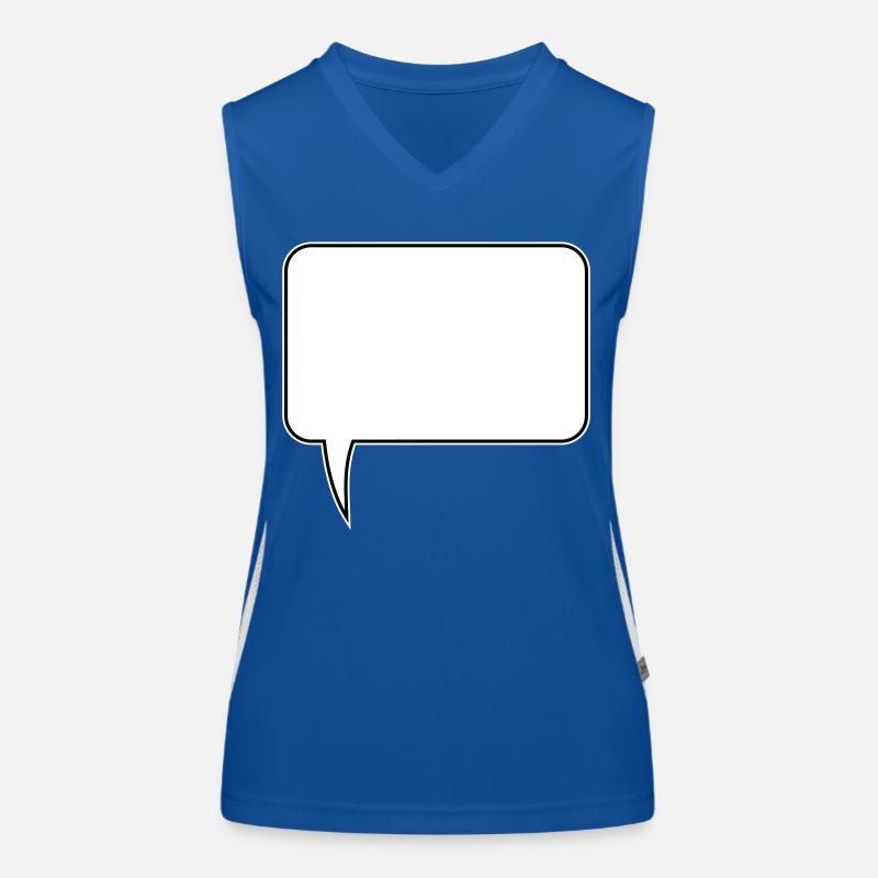 Conception rectangulaire de bulle de dialogue Débardeur respirant contrasté Femme