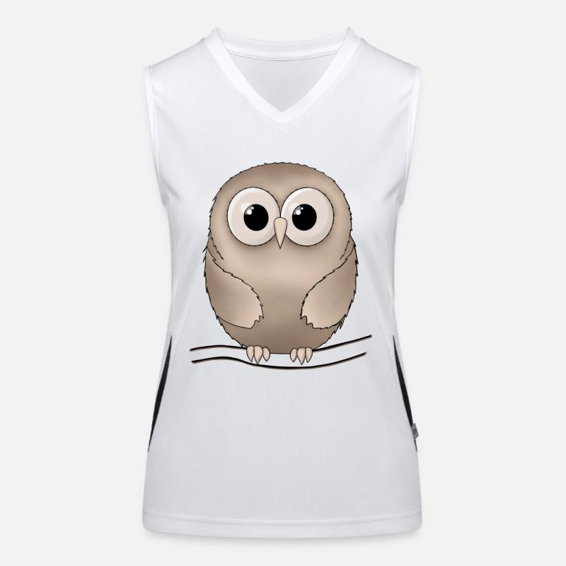 Eule Funktionelles Kontrast-Tank Top für Frauen