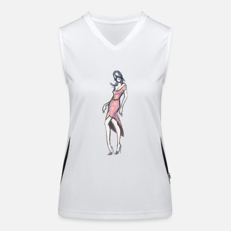 Modedesigner Funktionelles Kontrast-Tank Top für Frauen