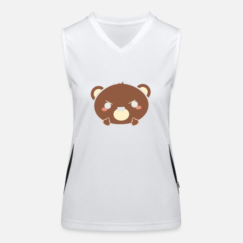 Bär Mittelfinger Funktionelles Kontrast-Tank Top für Frauen