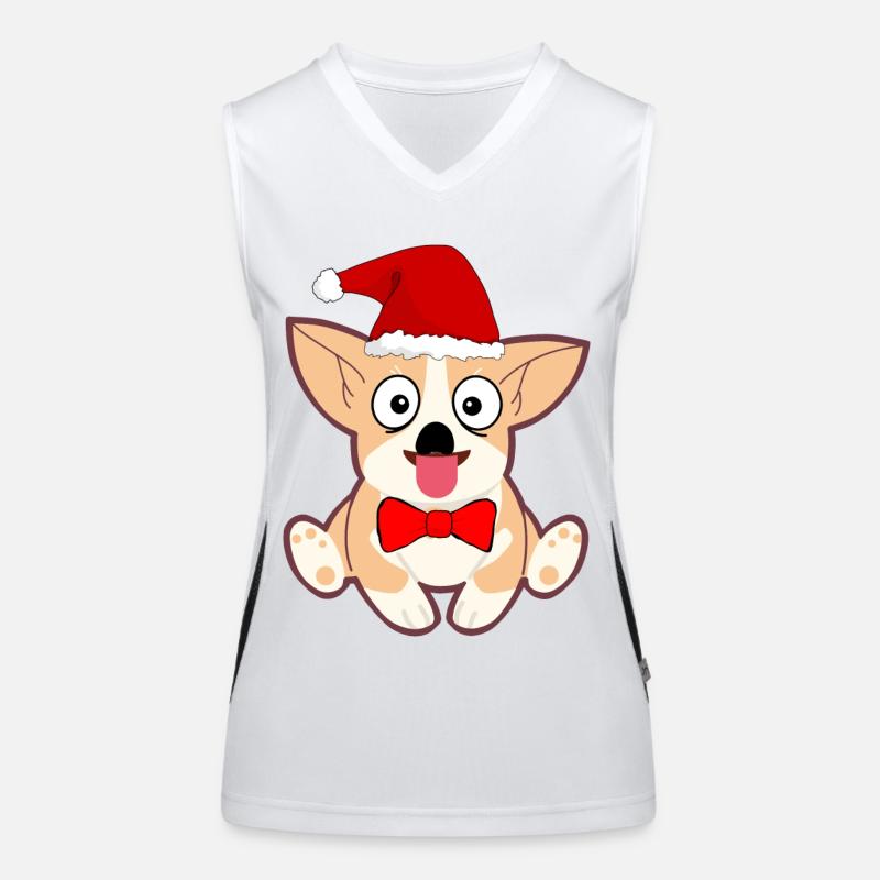 Chien de Noël Débardeur respirant contrasté Femme