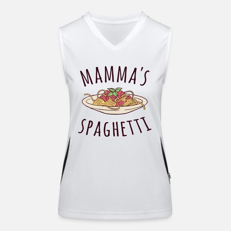 Mamma's Spaghetti Funktionelles Kontrast-Tank Top für Frauen